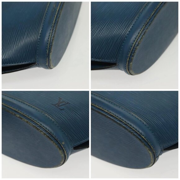 LOUIS VUITTON Epi Saint Jacques Poignees Long Bag Blue LV Auth - Picture 15 of 16